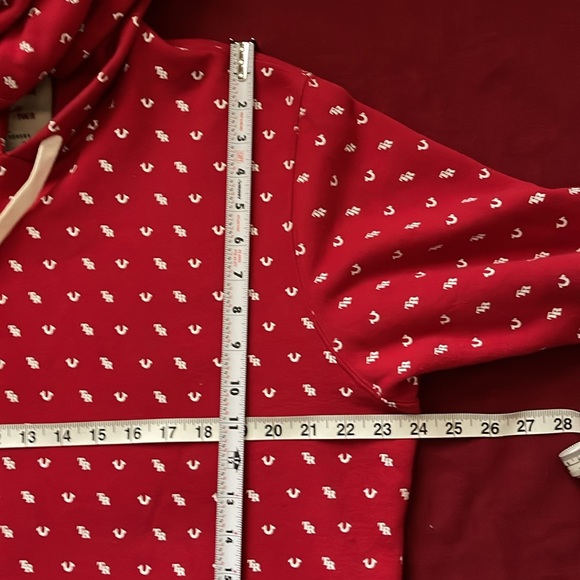 True Religion Sz XL Red Hoodie - Picture 10 of 11